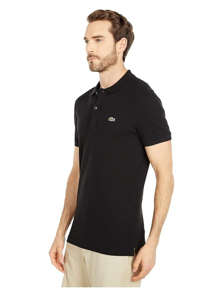 Поло Lacoste Short Sleeve Slim Fit Pique — изображение 2 из 3, черный