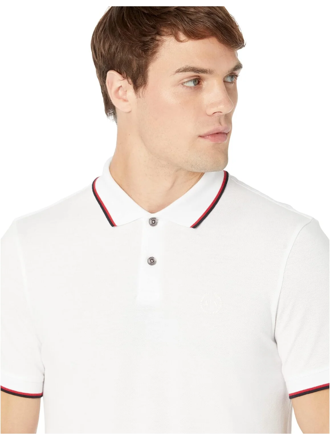 Рубашка-поло Slim Fit Pique Logo Polo Armani Exchange — 3