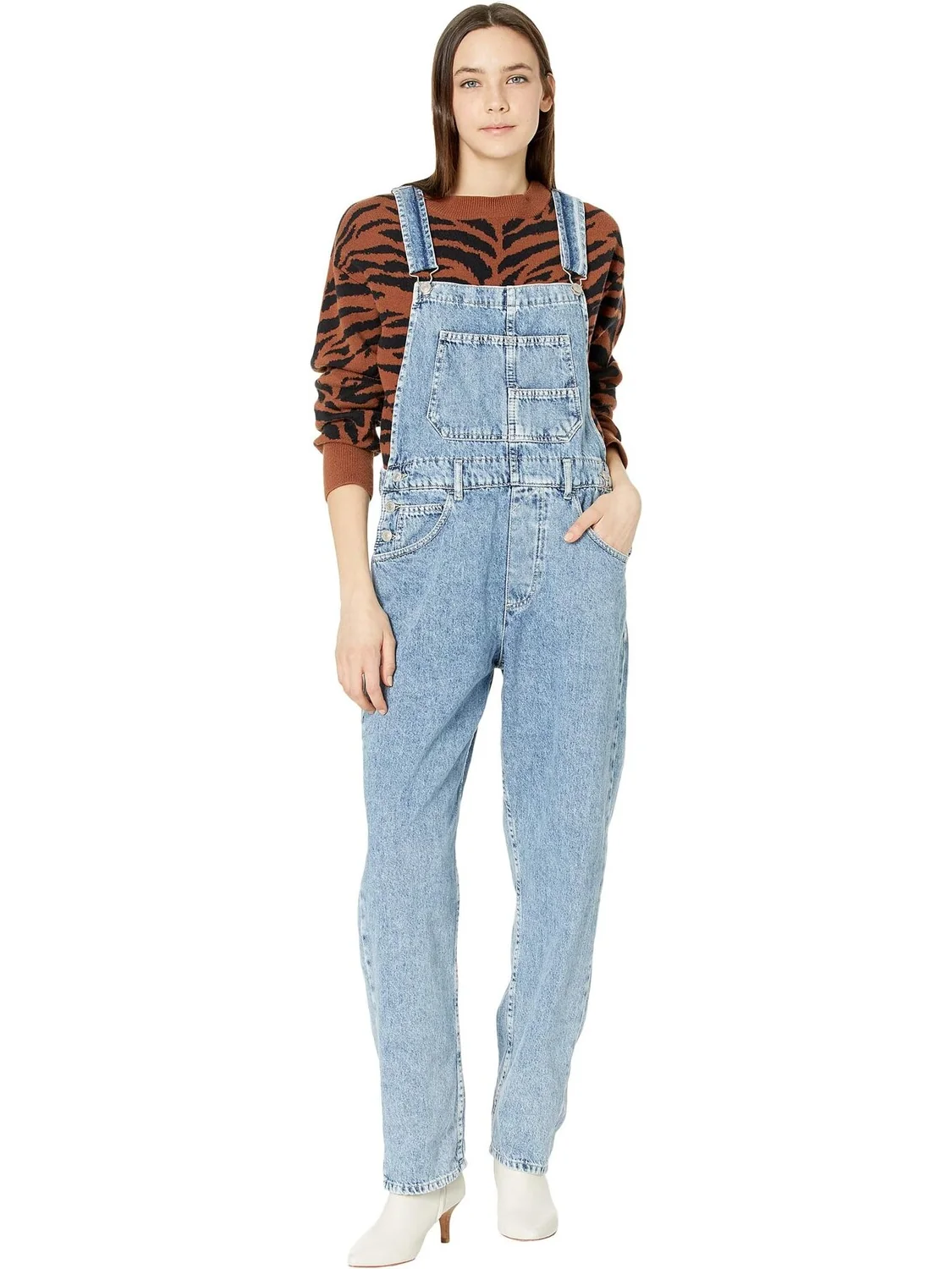 Джинсовый комбинезон We The Free Ziggy Free People — синий