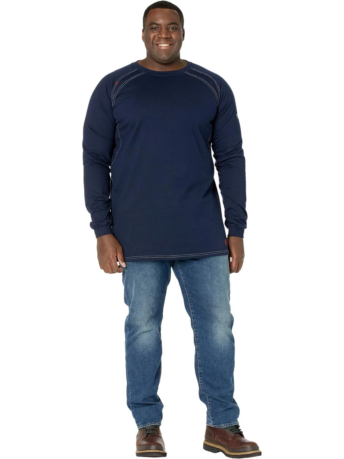 Футболка Big & Tall FR Work Crew Ariat — изображение 4 из 4, темно-синий
