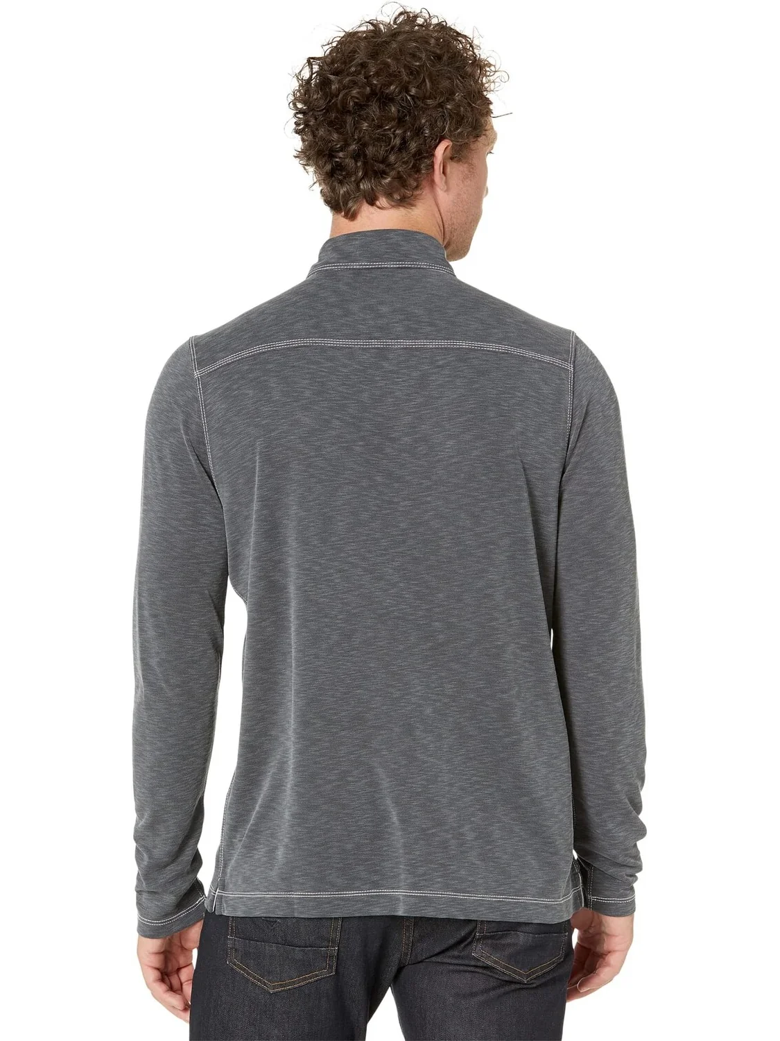 Рубашка-поло Vintage Slub Long Sleeve Polo Johnston & Murphy — 2