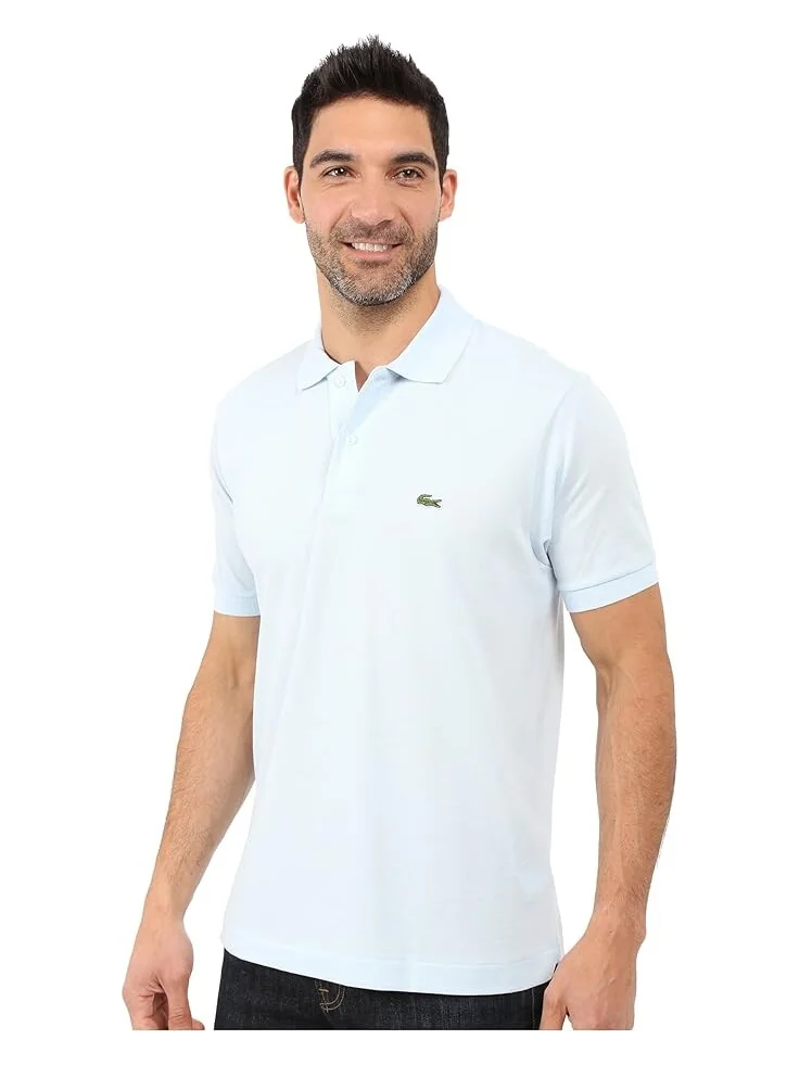 Поло Lacoste L1212 Classic Pique Shirt — изображение 2 из 4, светлый синий