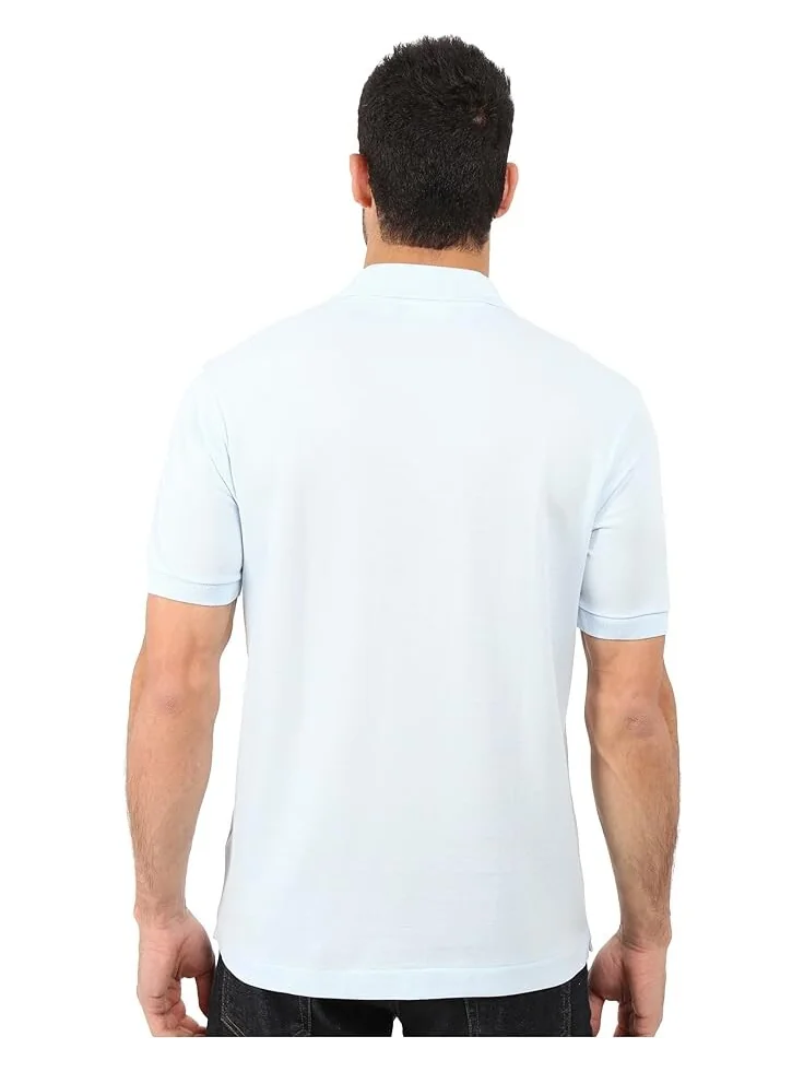 Поло Lacoste L1212 Classic Pique Shirt — изображение 3 из 4, светлый синий