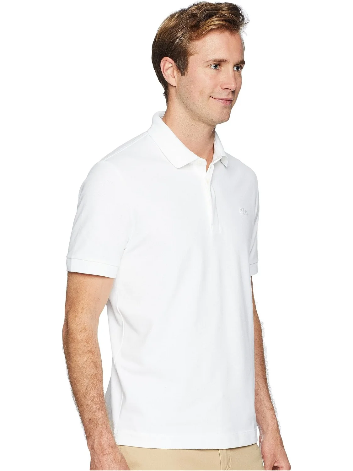 Рубашка-поло Short Sleeve Solid Stretch Pique Regular Lacoste — 4