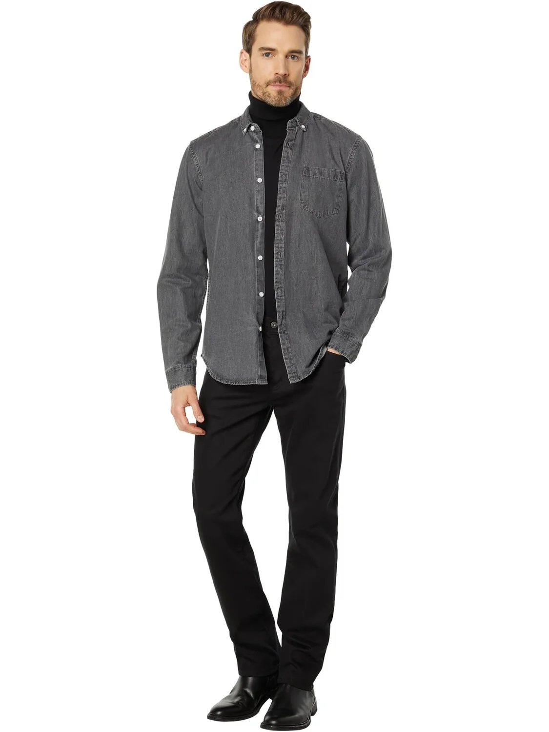 Джинсы Everett Slim Straight Fit Jeans in Fathom AG Jeans — 4