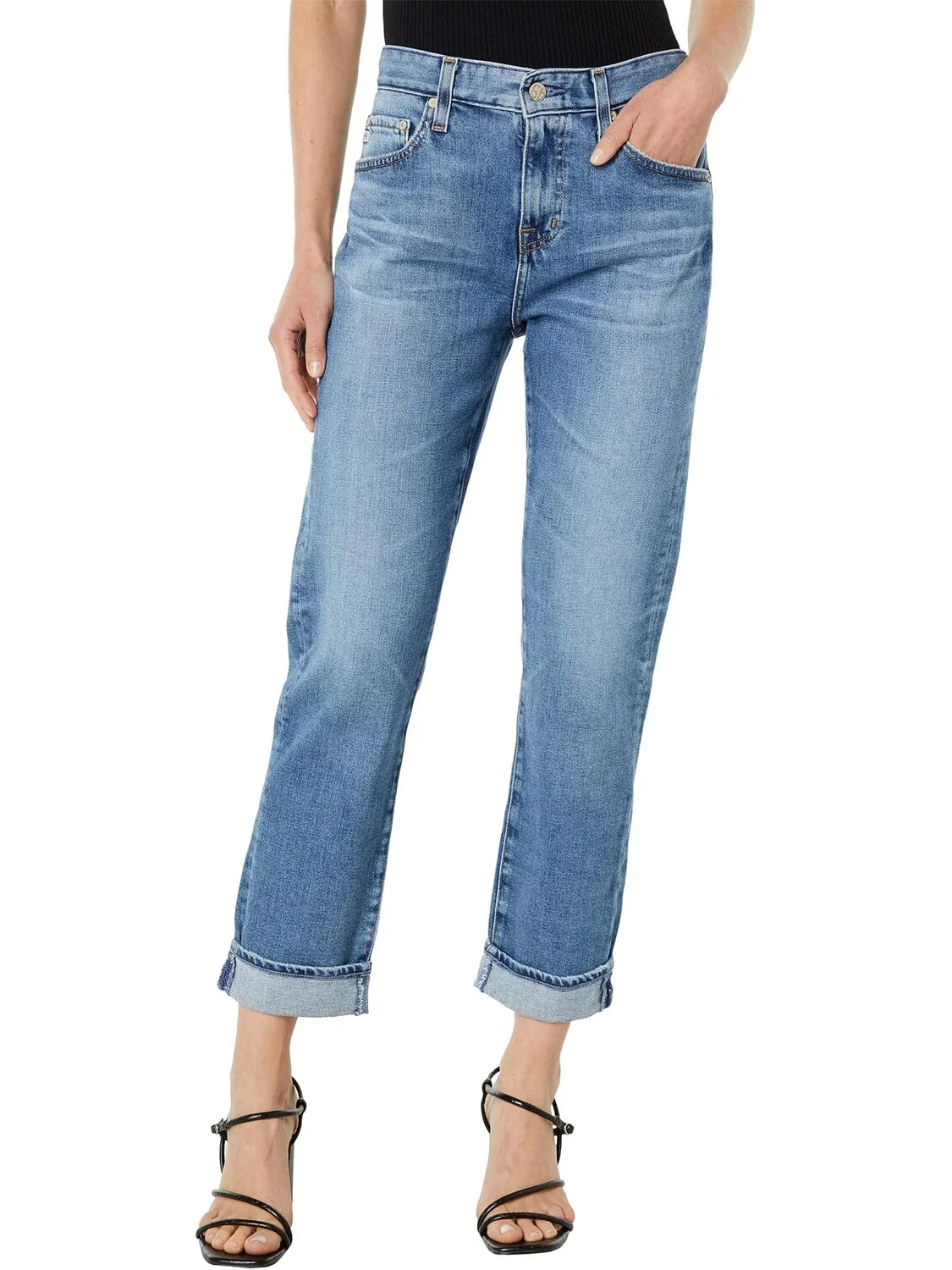 Джинсы Ex-boyfriend Slouchy Slim in 16 Years Hudson AG Jeans, цвет 16 Years Hudson — мульти