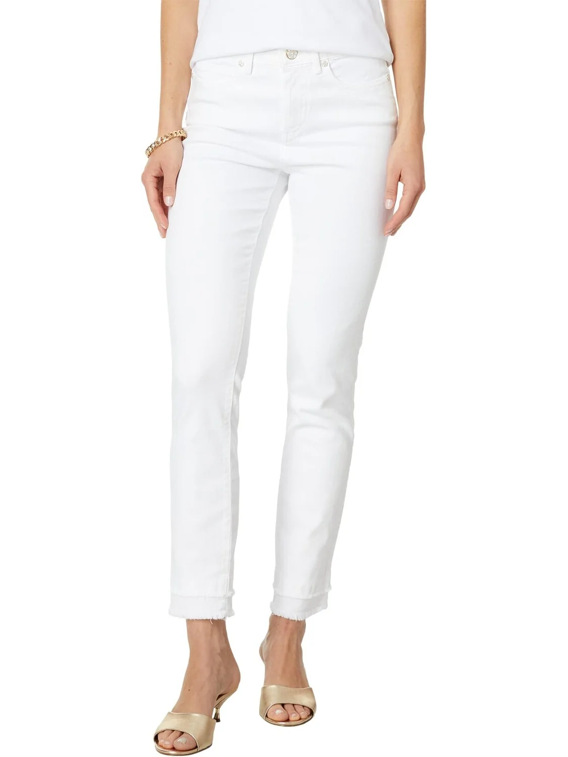 Джинсы South Ocean High-Rise Skinny Jeans in Resort White Lilly Pulitzer — белый