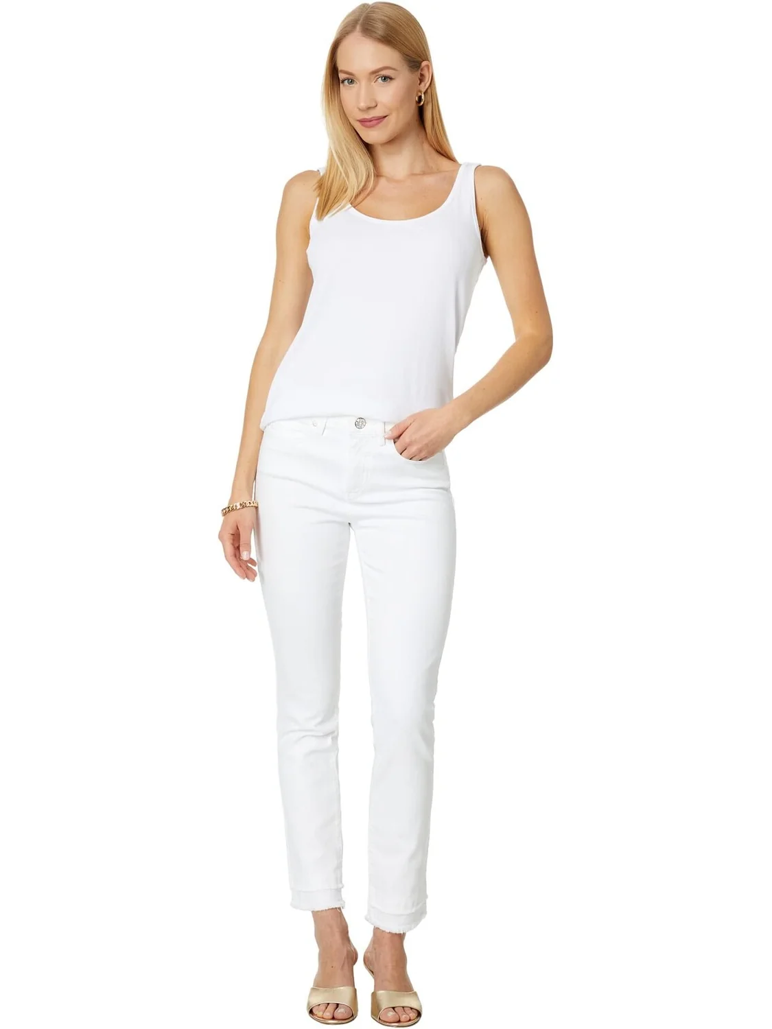 Джинсы South Ocean High-Rise Skinny Jeans in Resort White Lilly Pulitzer — 4