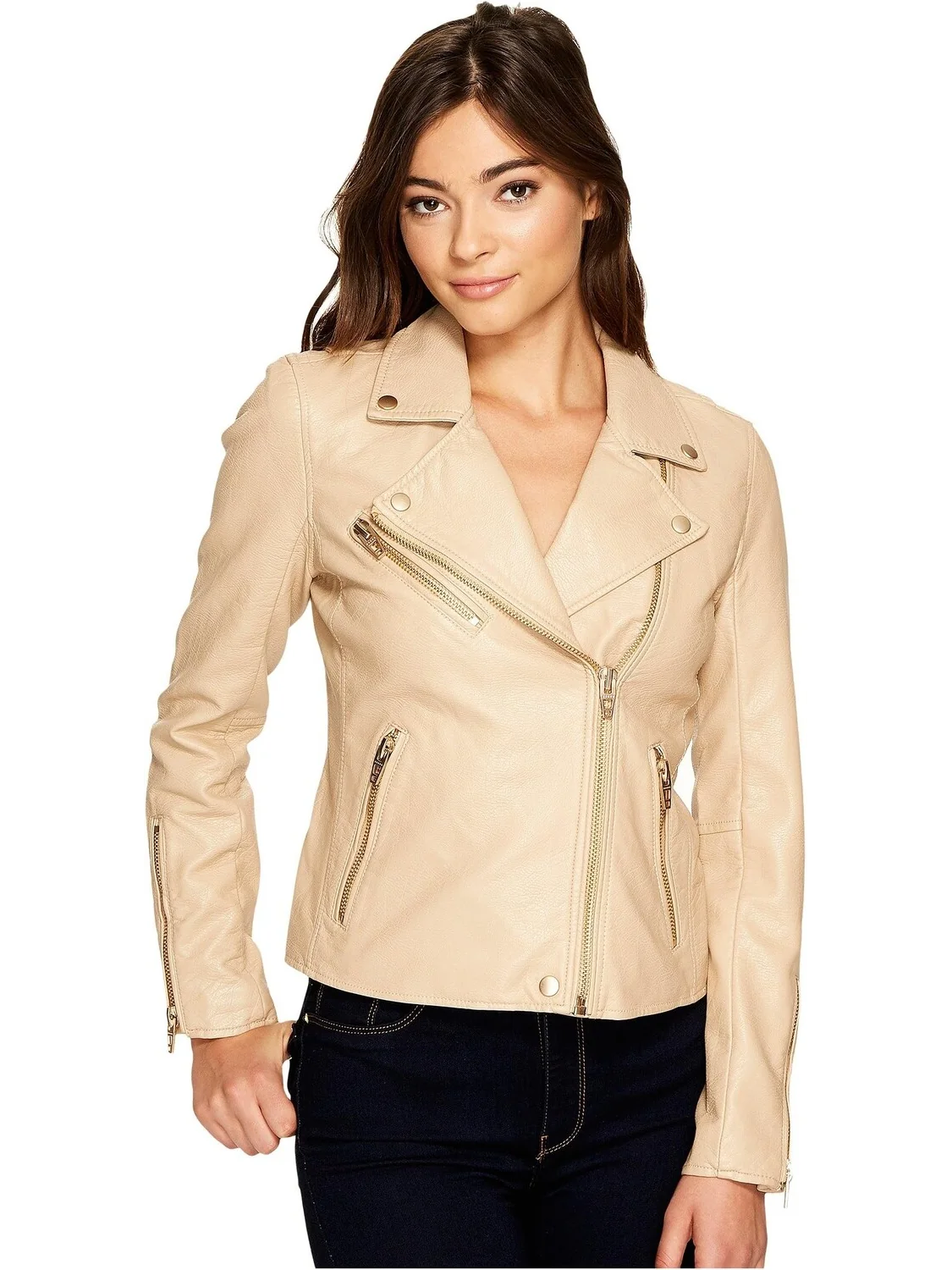 Куртка Faux Leather Moto Jacket Blank NYC — 5