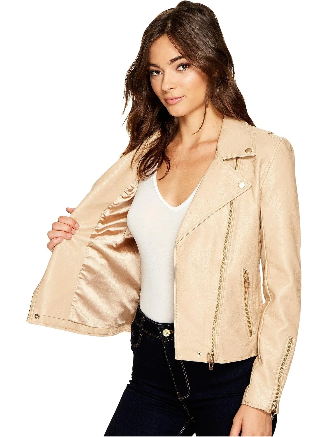 Куртка Faux Leather Moto Jacket Blank NYC — 6