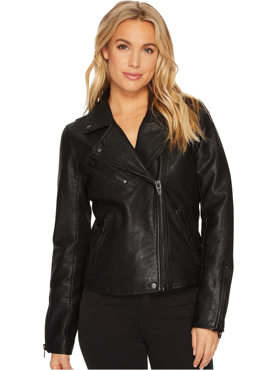 Куртка Faux Leather Moto Jacket Blank NYC — 5