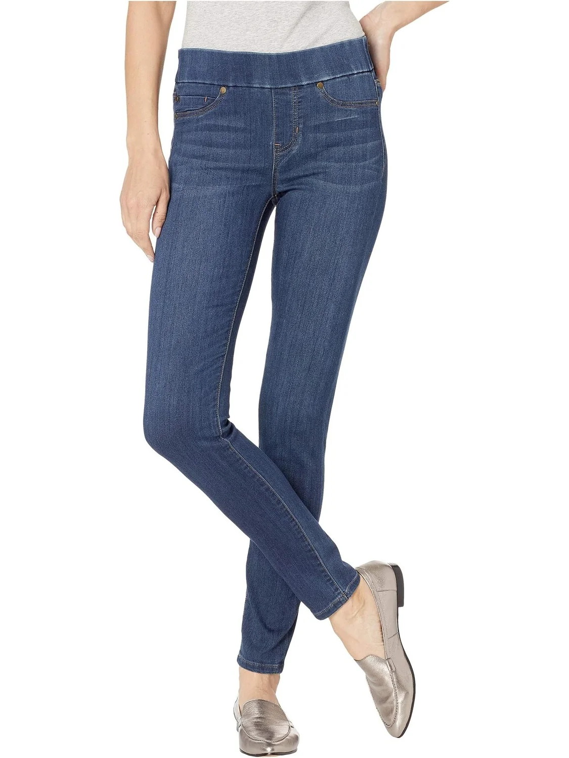 Джинсы Sienna Pull-On Leggings in Silky Soft Stretch Denim in San Andreas Dark Liverpool Los Angeles — черный
