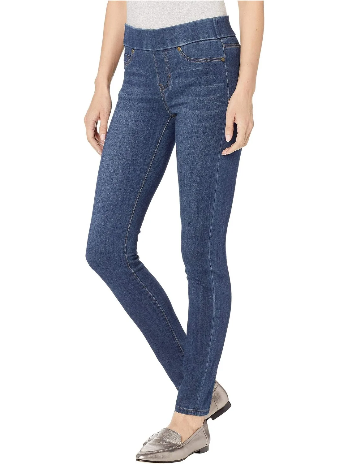 Джинсы Sienna Pull-On Leggings in Silky Soft Stretch Denim in San Andreas Dark Liverpool Los Angeles — 2