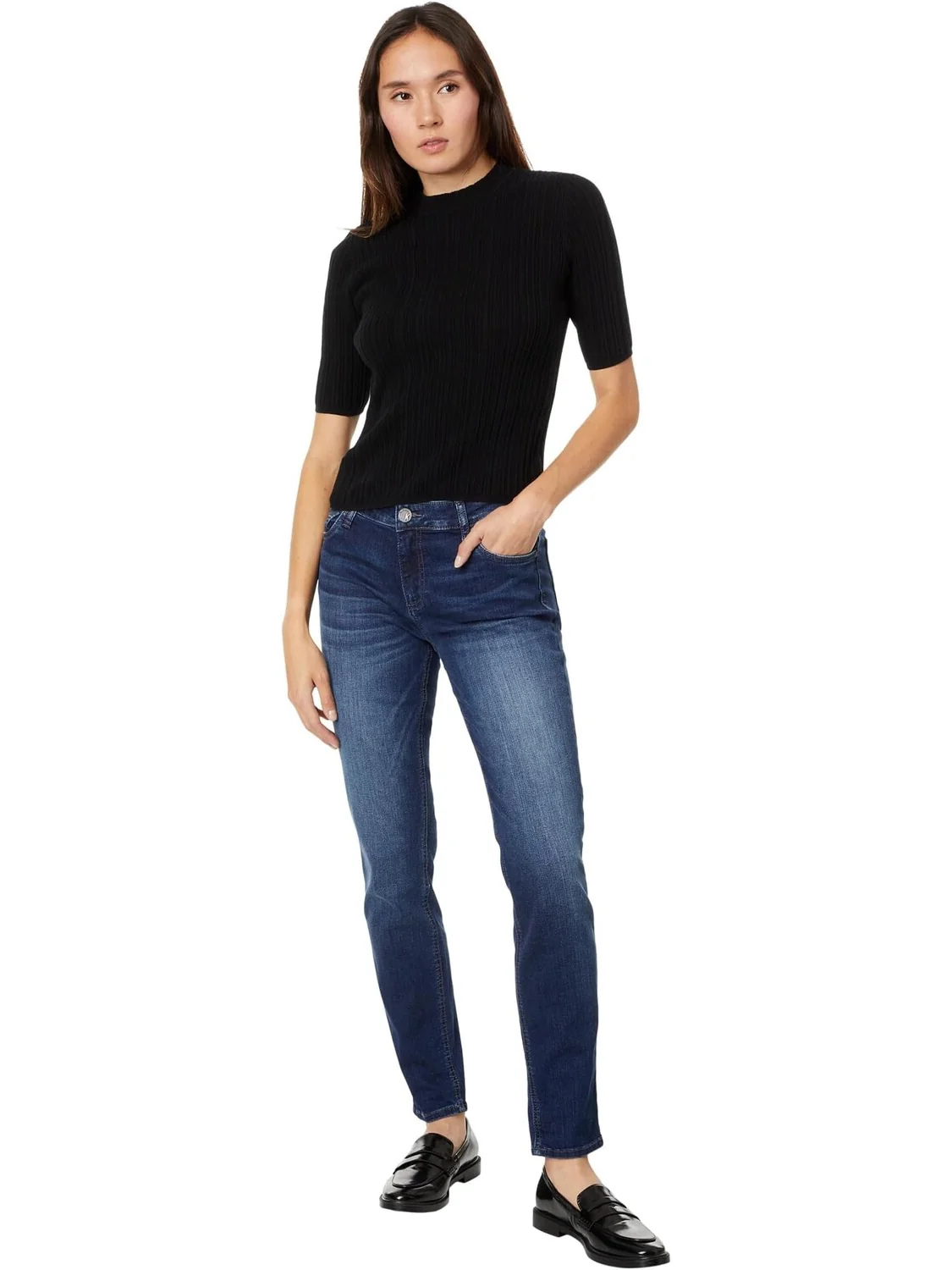 Джинсы Catherine Boyfriend Jeans KUT from the Kloth, цвет Invigorated/Euro Base Wash — 4