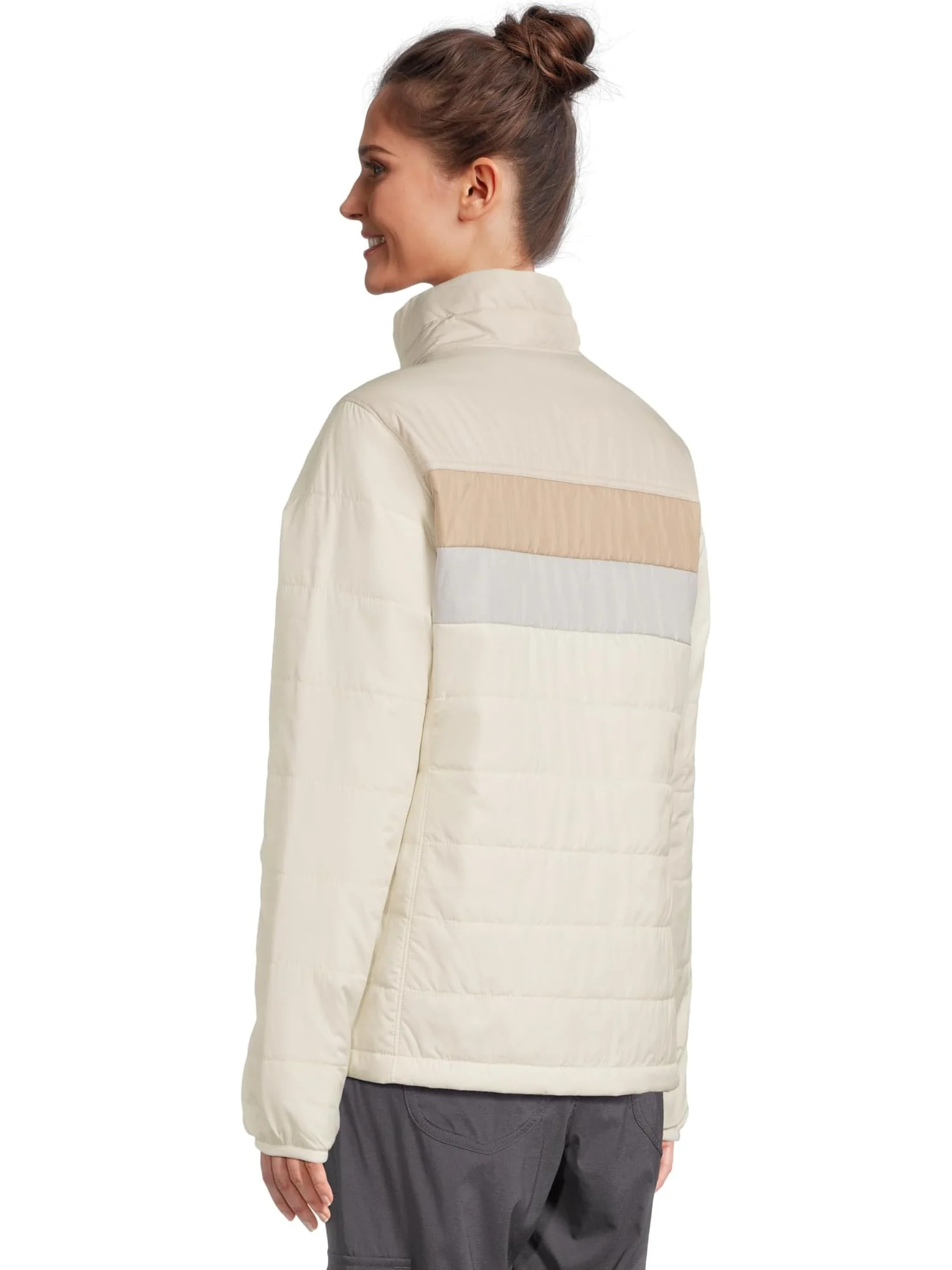 Женская куртка-пуховик Mountain Classic Color Block L.L.Bean — изображение 3 из 5, выбеленный