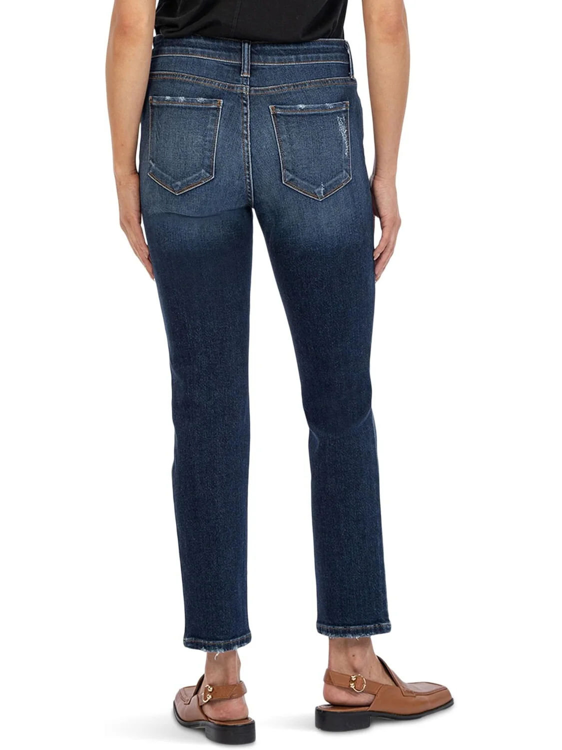 Джинсы KUT from the Kloth Reese High-Rise Fab Ab Ankle Straight in Enchantment, цвет Enchantment — 2
