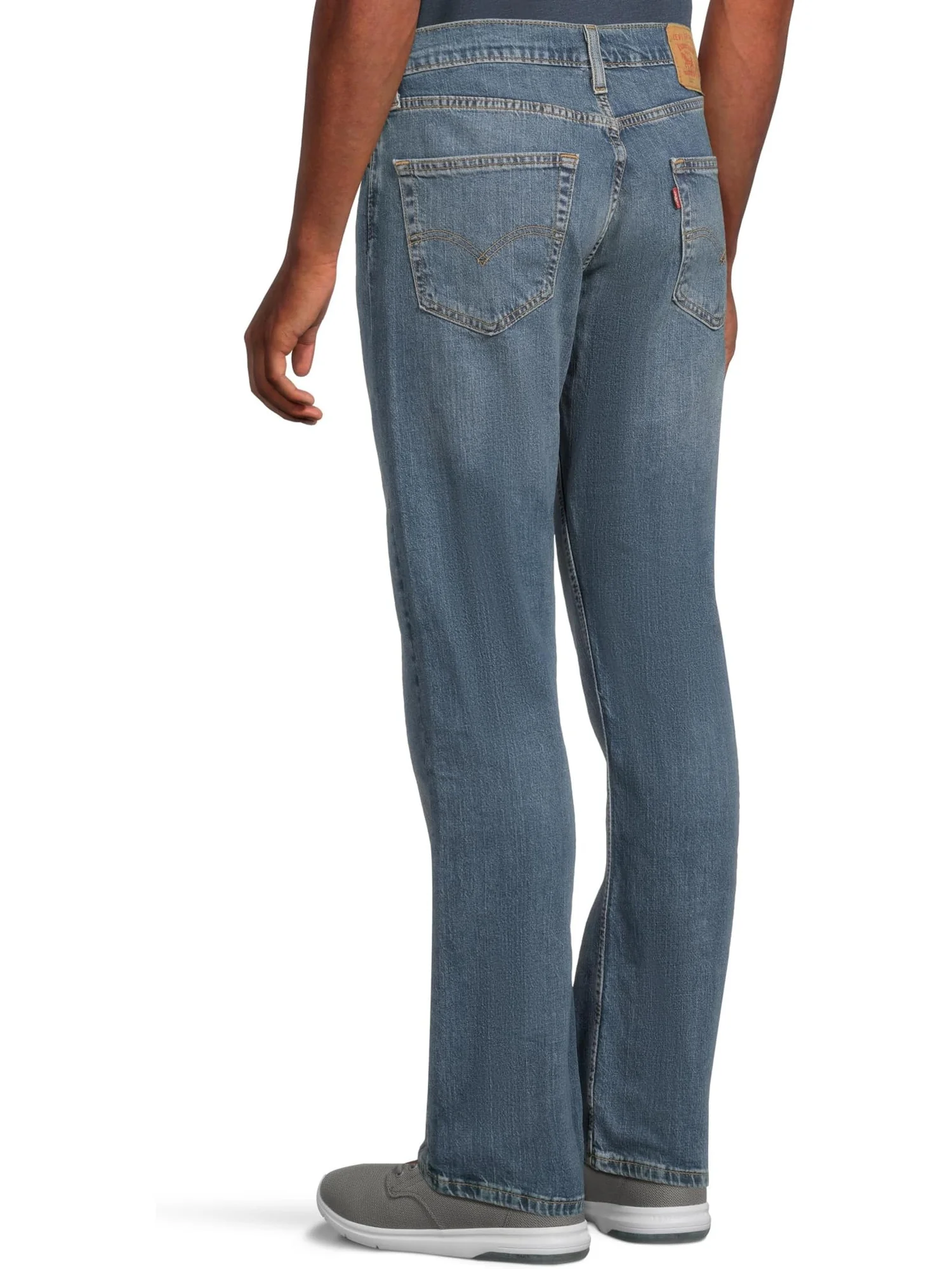 Джинсы Levi's Mens 527 Slim Bootcut, классический синий деним средней тональности — изображение 3 из 5