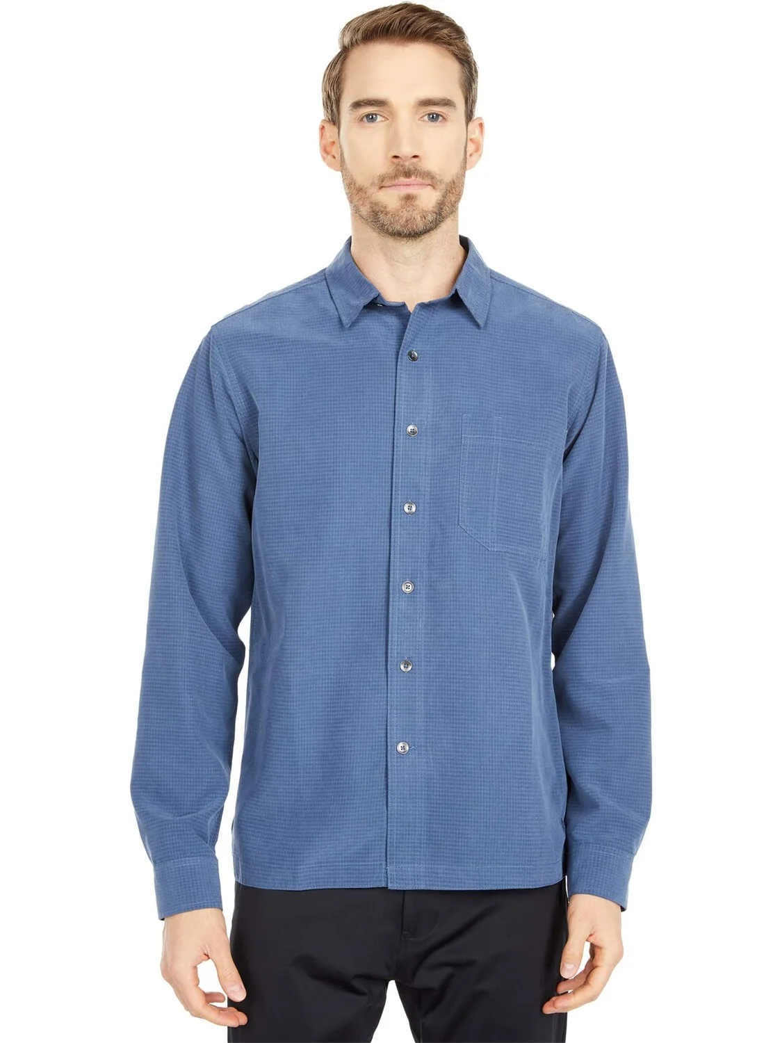 Рубашка Desert Pucker Dry Long Sleeve Royal Robbins — синий