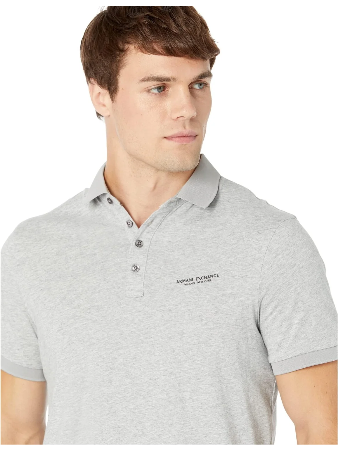 Рубашка-поло Slim Fit Milano/New York Logo Polo Armani Exchange — 3
