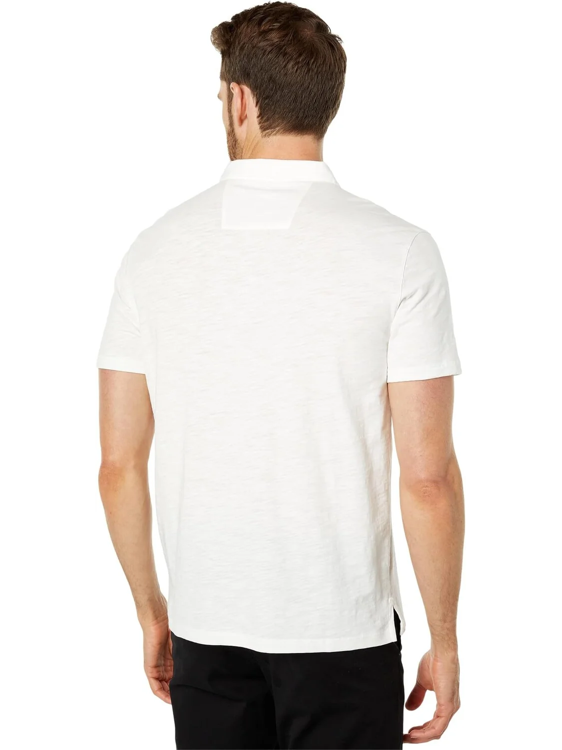 Рубашка-поло Victor Short Sleeve Slub Cotton Polo w/ Peace Sign Embroidery K5787Y2 John Varvatos — 2