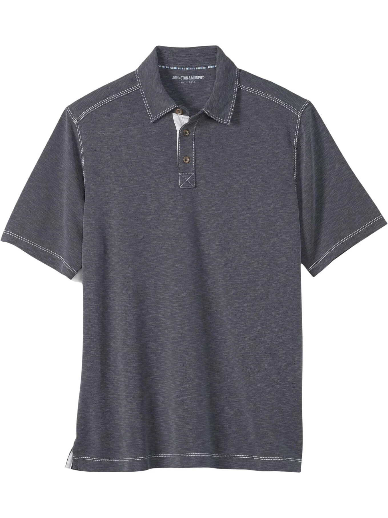 Рубашка-поло Vintage Slub Polo Johnston & Murphy — 1