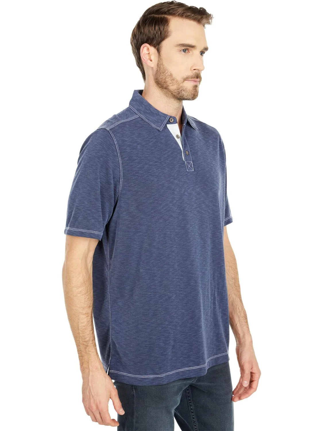 Рубашка-поло Vintage Slub Polo Johnston & Murphy — 4