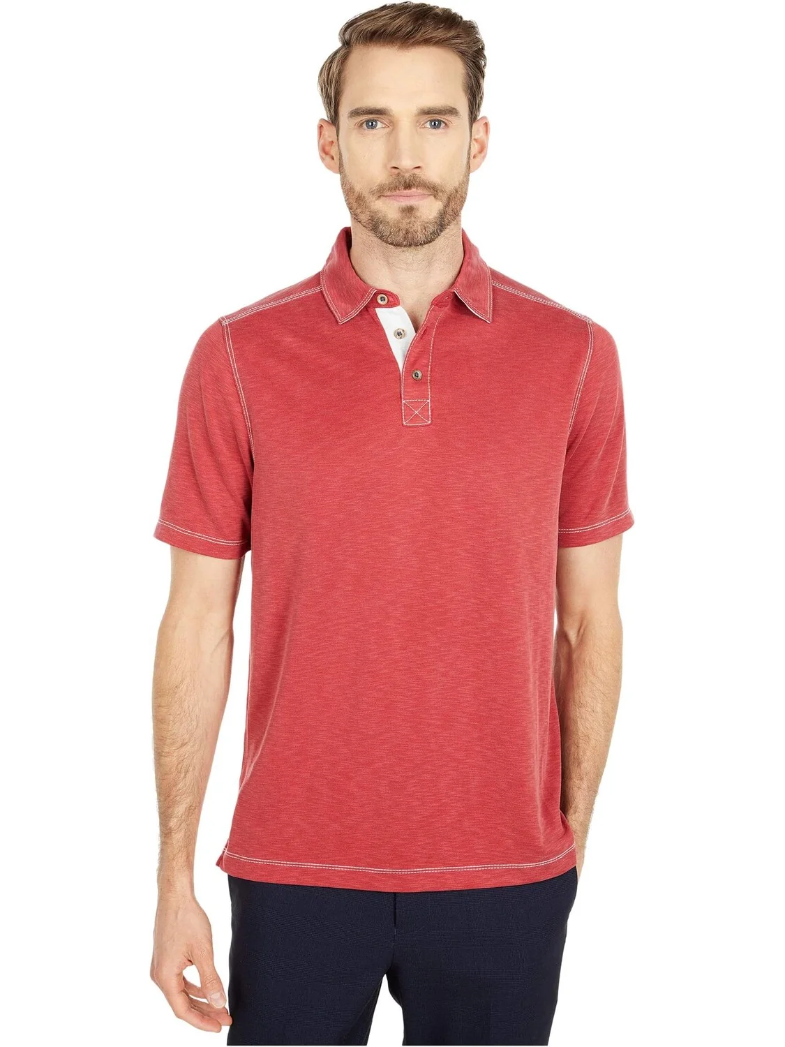Рубашка-поло Vintage Slub Polo Johnston & Murphy — 1