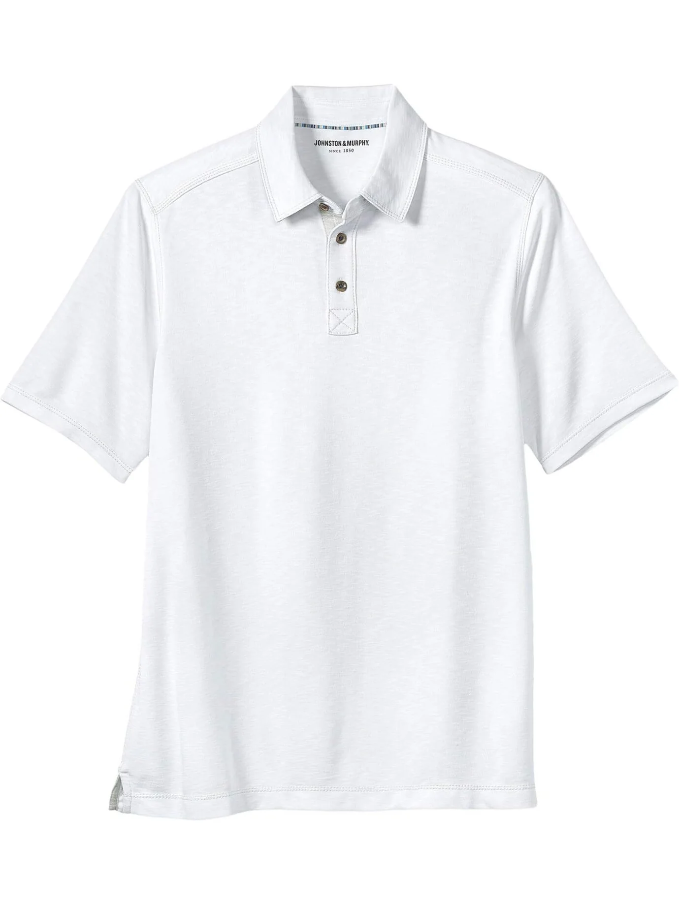 Рубашка-поло Vintage Slub Polo Johnston & Murphy — 1