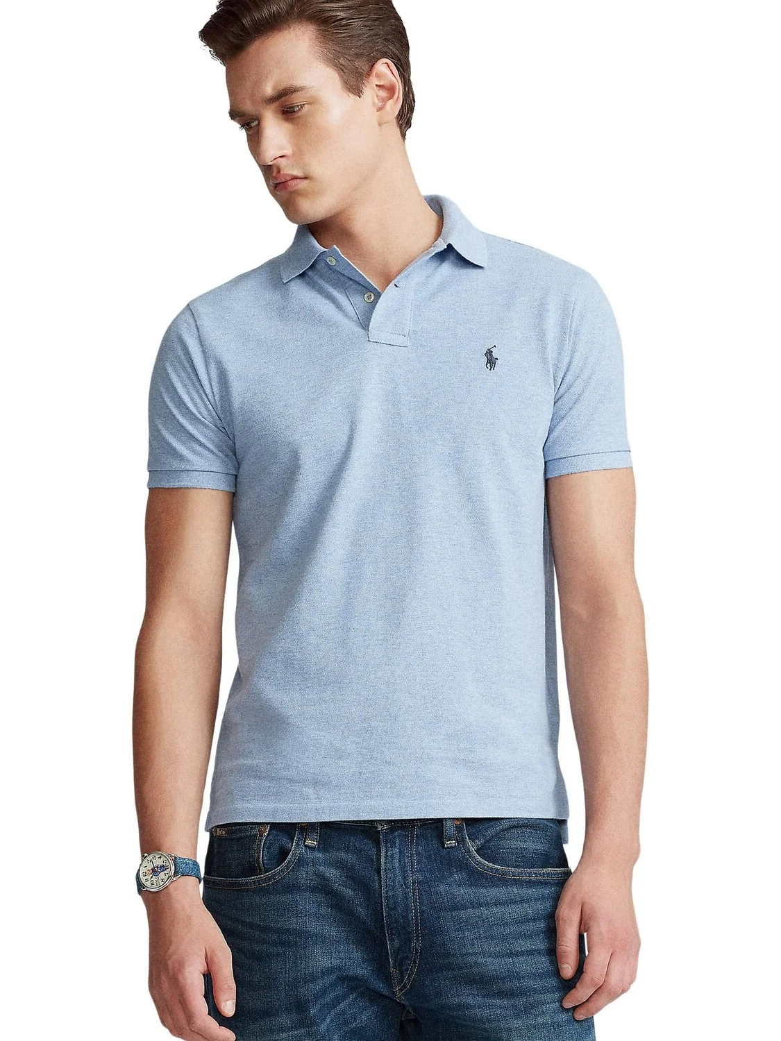 Рубашка-поло Custom Slim Fit Mesh Polo Polo Ralph Lauren — 1