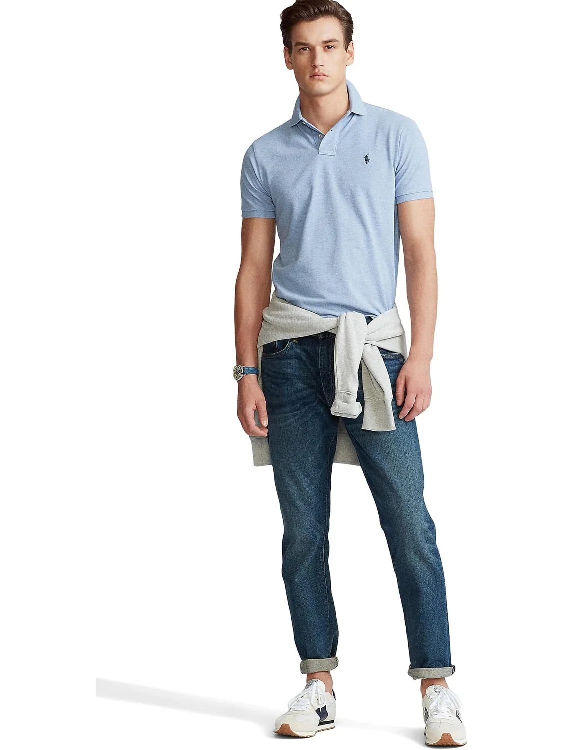 Рубашка-поло Custom Slim Fit Mesh Polo Polo Ralph Lauren — 4