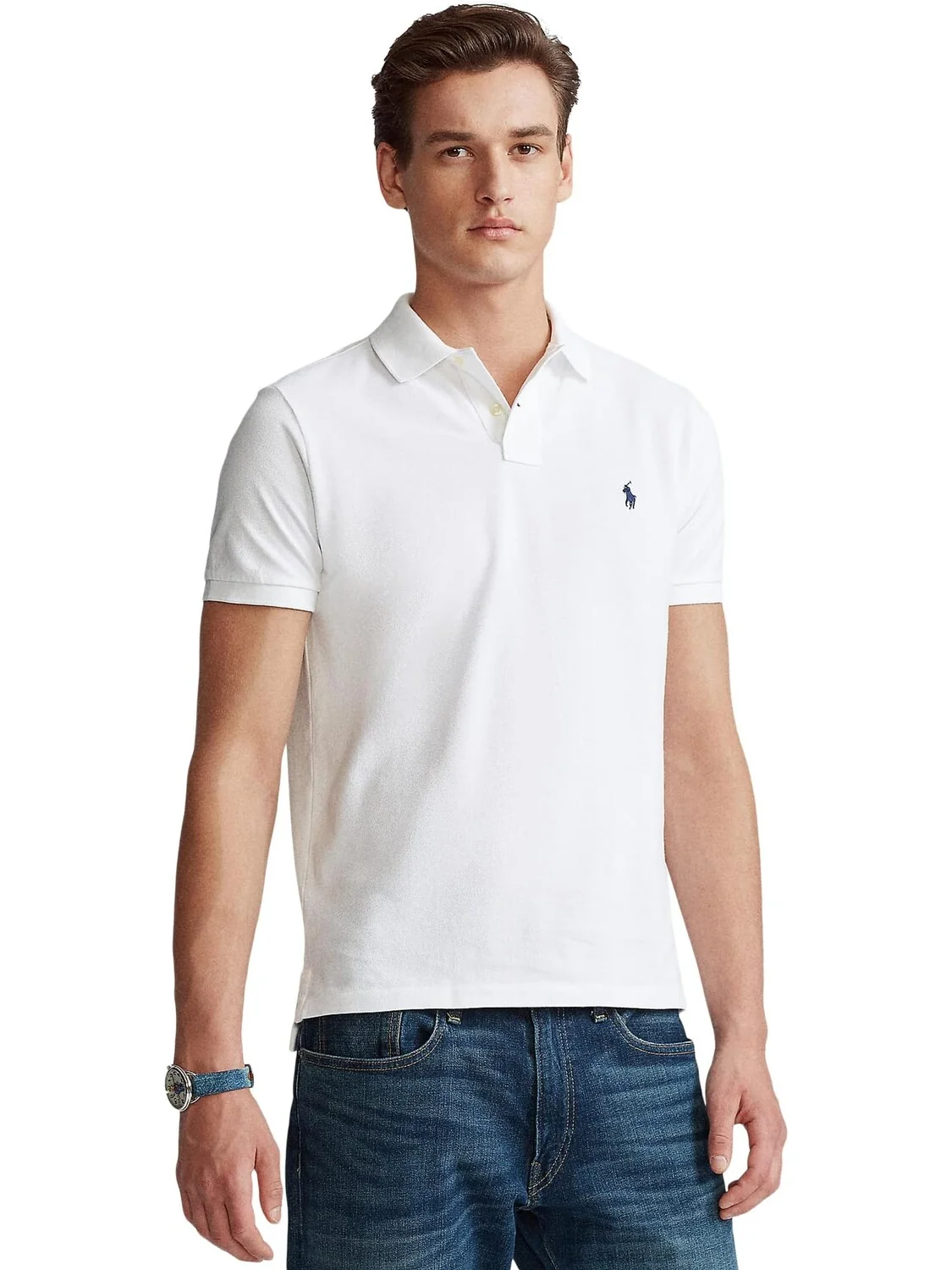 Рубашка-поло Custom Slim Fit Mesh Polo Polo Ralph Lauren — 1