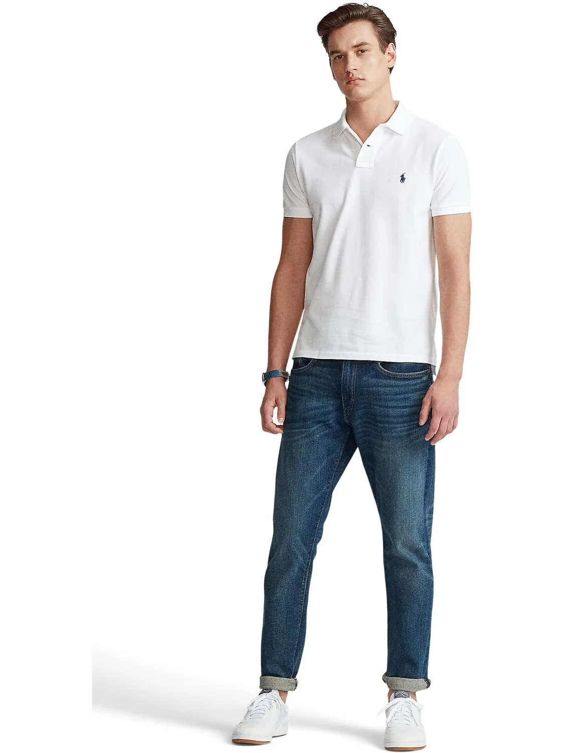 Рубашка-поло Custom Slim Fit Mesh Polo Polo Ralph Lauren — 4