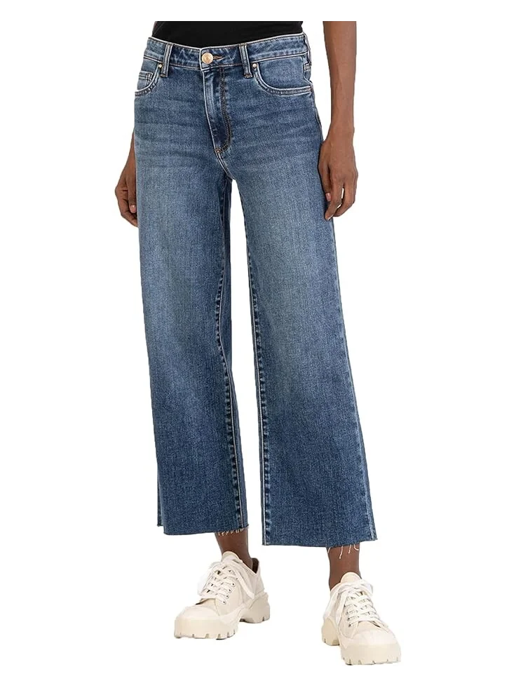 Джинсы KUT from the Kloth Charlotte High-Rise Culottes in Commendatory, цвет Commendatory — 1