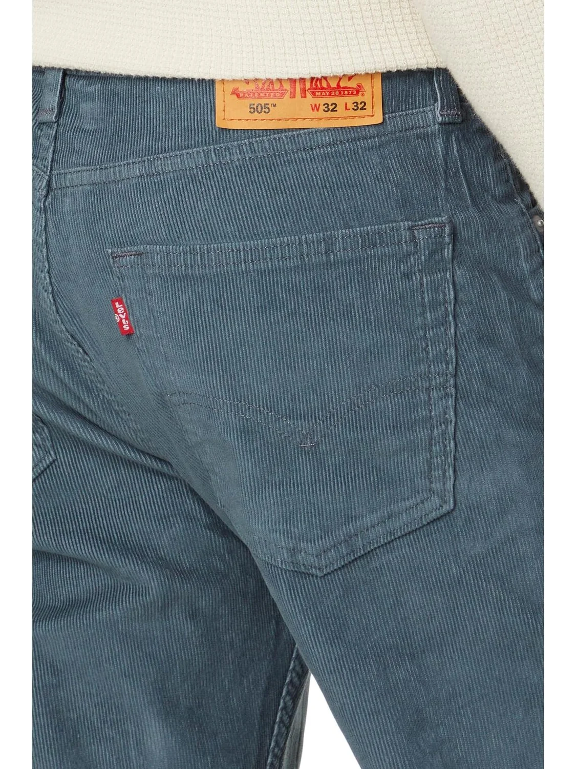 Джинсы Levi's Mens 505 Regular — изображение 3 из 4, серо-синий