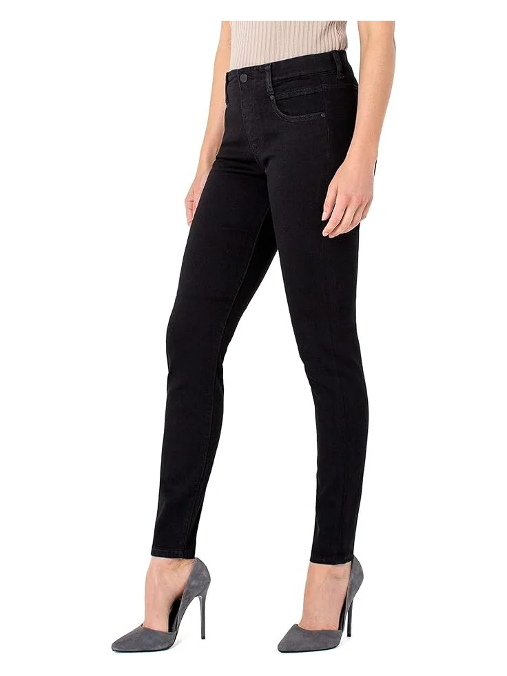 Джинсы Liverpool Los Angeles Gia Glider Pull-On Skinny Eco Jeans in Black Rinse — 1