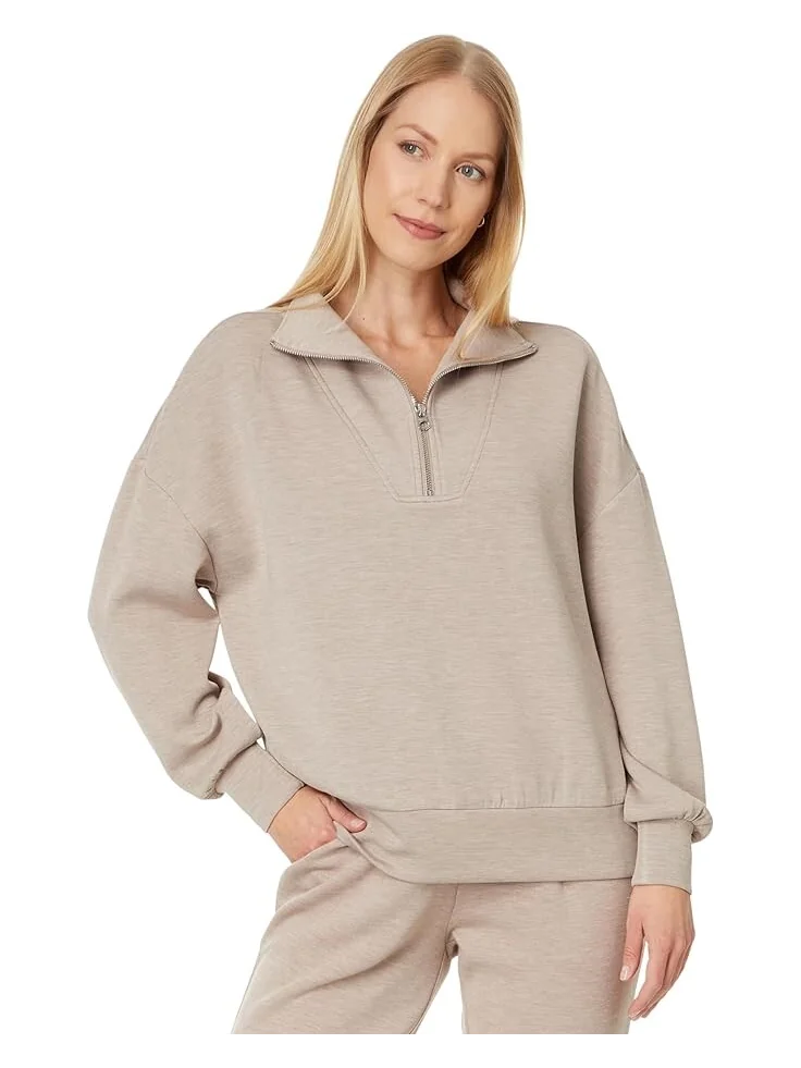 Толстовка Varley Hawley 1/2 Zip Sweater — серый
