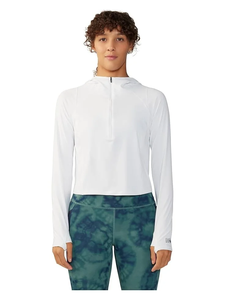 Толстовка Mountain Hardwear Crater Lake Crop Zip, цвет Fogbank — серый