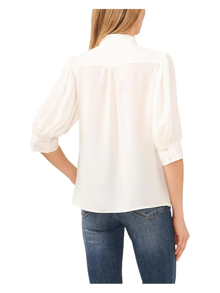 Блуза CeCe Elbow Sleeve Open Collar — 2