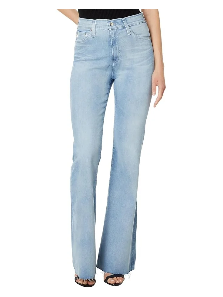 Джинсы AG Jeans Madi Super High Rise Flare in 24 Years Looking Glass, цвет 24 Years Looking Glass — серебристый
