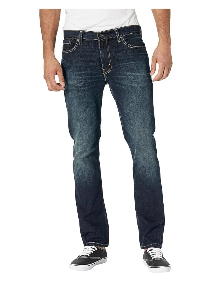 Джинсы Levi's Mens 511 Slim, классический темно-синий деним с легким эффектом поношенности — 1
