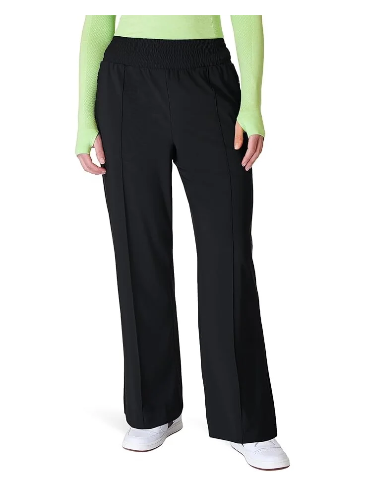Брюки Sweaty Betty Explorer Wide Leg Track — черный