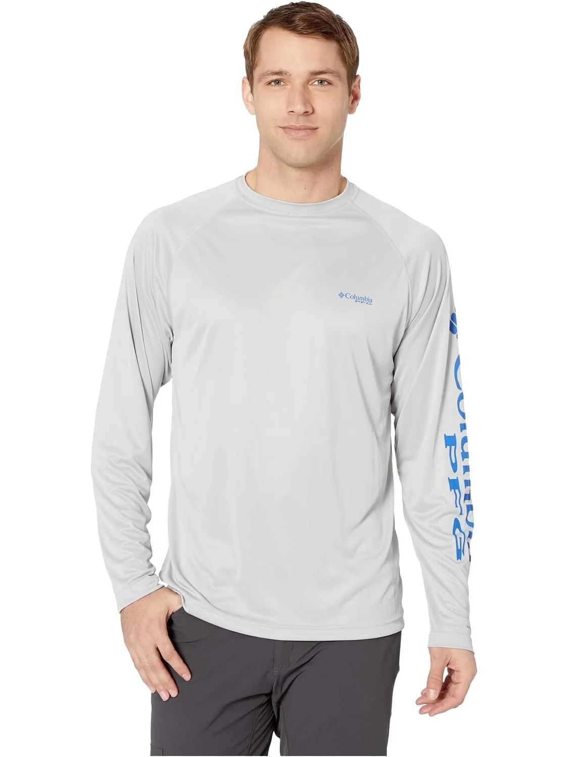 Рубашка Terminal Tackle L/S Columbia — изображение 1 из 4, серый/синий