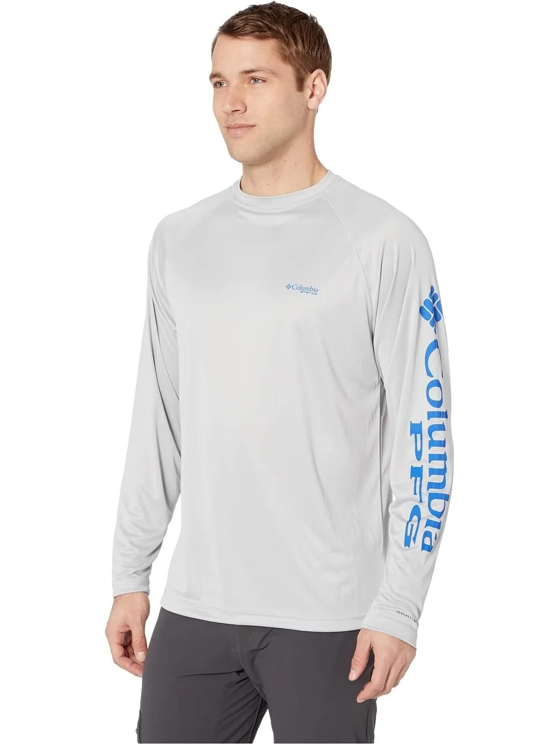 Рубашка Terminal Tackle L/S Columbia — изображение 2 из 4, серый/синий