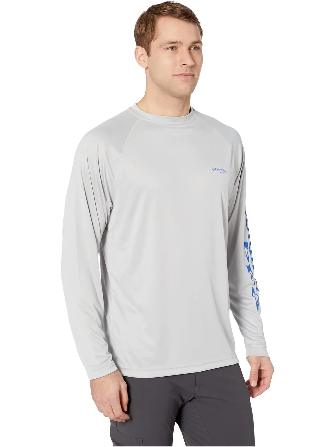 Рубашка Terminal Tackle L/S Columbia — изображение 4 из 4, серый/синий