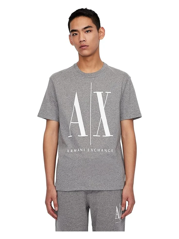 Футболка Armani Exchange Icon Logo Printed — серый
