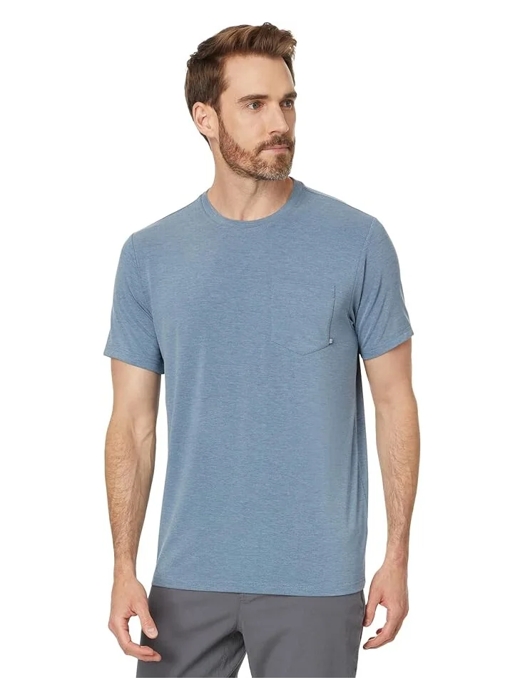 Футболка Free Fly Bamboo Flex Pocket Tee — синий