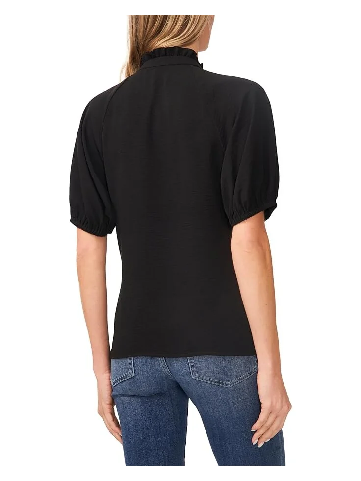 Блузка CeCe Ruffle Neck Raglan Split Seam Blouse — 2