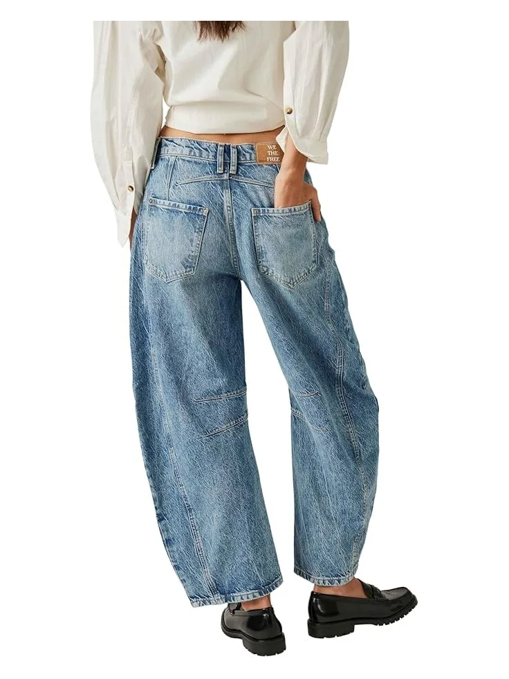 Джинсы Free People We The Free Good Luck Mid-Rise Barrel Jeans — 2