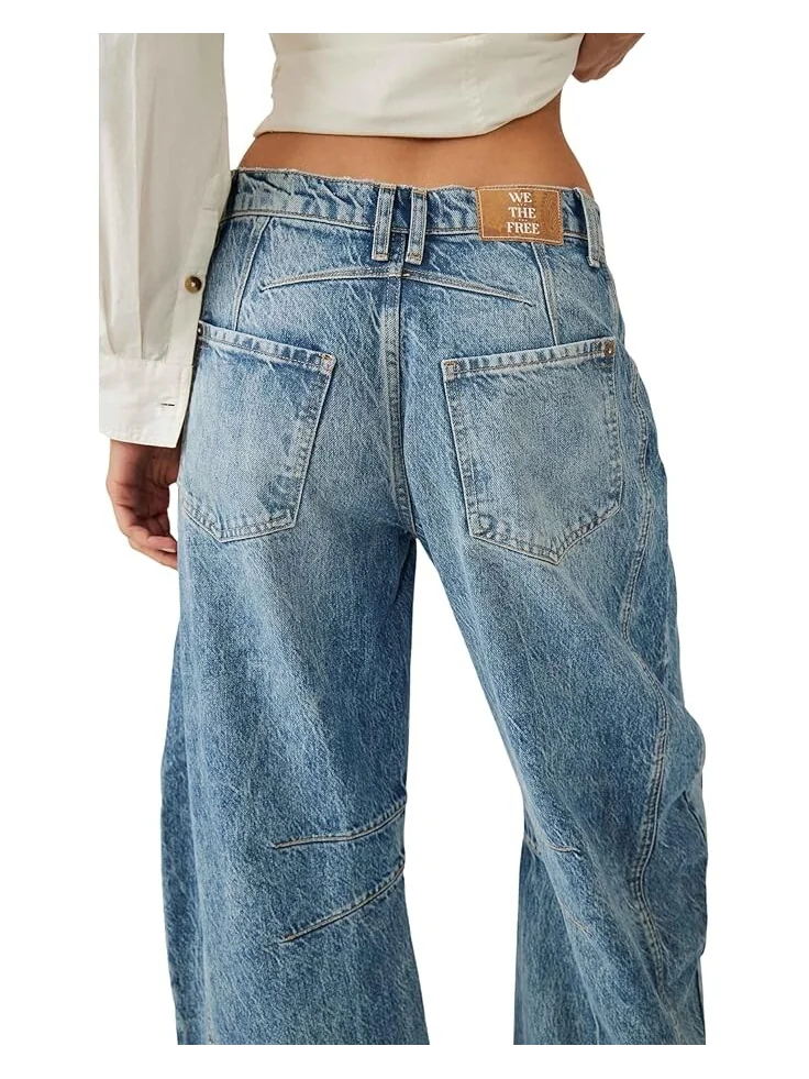 Джинсы Free People We The Free Good Luck Mid-Rise Barrel Jeans — 3