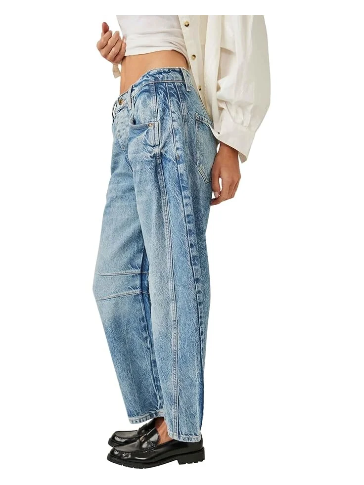 Джинсы Free People We The Free Good Luck Mid-Rise Barrel Jeans — 4